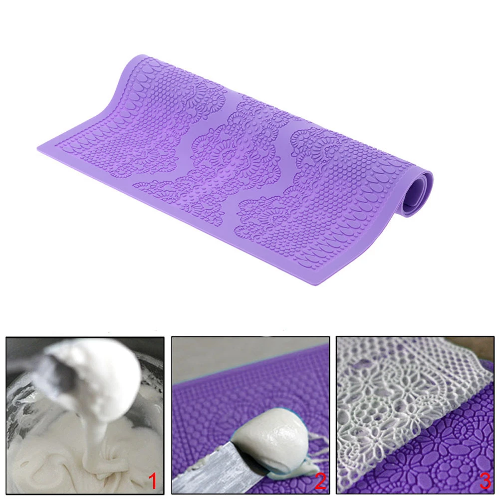 Большой кружевной цветок Свадебный Торт Силиконовый красивый кружева помадка