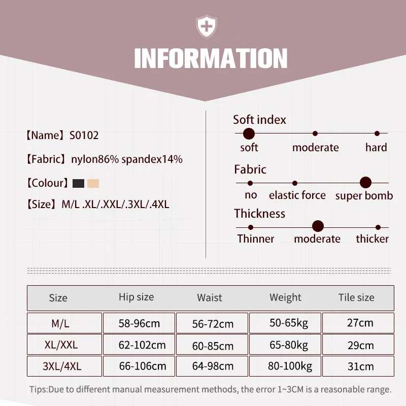 

Plus Size Three-Breasted Crotch Adjustable Elastic High-Waist Women Shaping Panties Seamless Abdomen And Hip Lifting Underwea