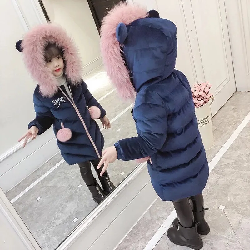 Зимняя куртка с хлопковой подкладкой для детей и девочек 2020 модное плотное