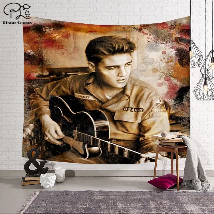Одеяло Elvis Presley гобелен с 3D принтом прямоугольное украшение для дома настенное