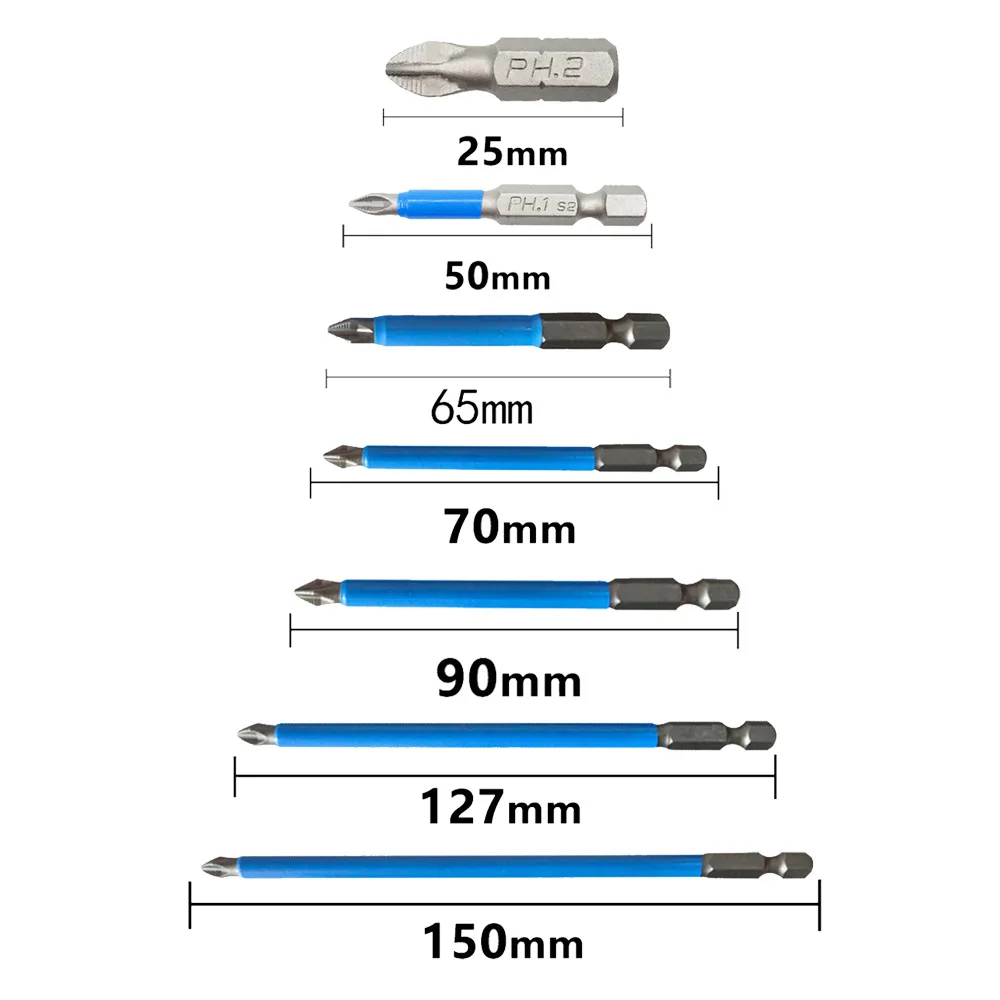 

1pc Screwdriver Bit Screw installation Wind batch Blue Drilling Anti slip