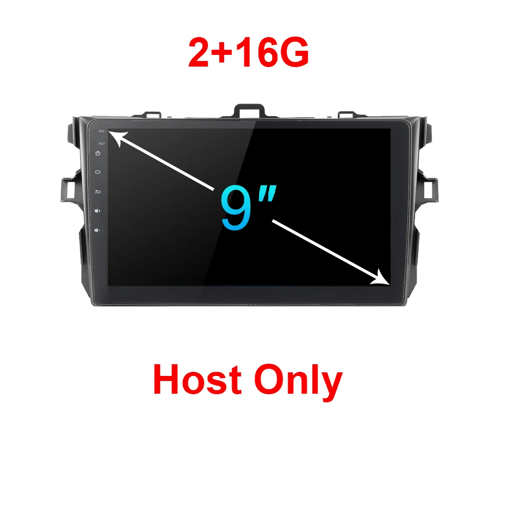 2 16G 2Din Android 9,1 Автомобильный мультимедийный плеер Радио Стерео gps для Toyota Corolla E140/150 2006 2007-2009 2010 2011 2012 2013 - Цвет: 2 16G