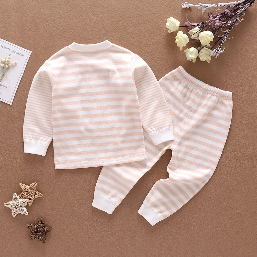 2019 Autumn Winter Kids Pajamas Sets Baby Girl Boy Clothes Pyjamas Girls Pijamas Boys Long Sleeve T-shirt+Pants 2pcs | Детская одежда и