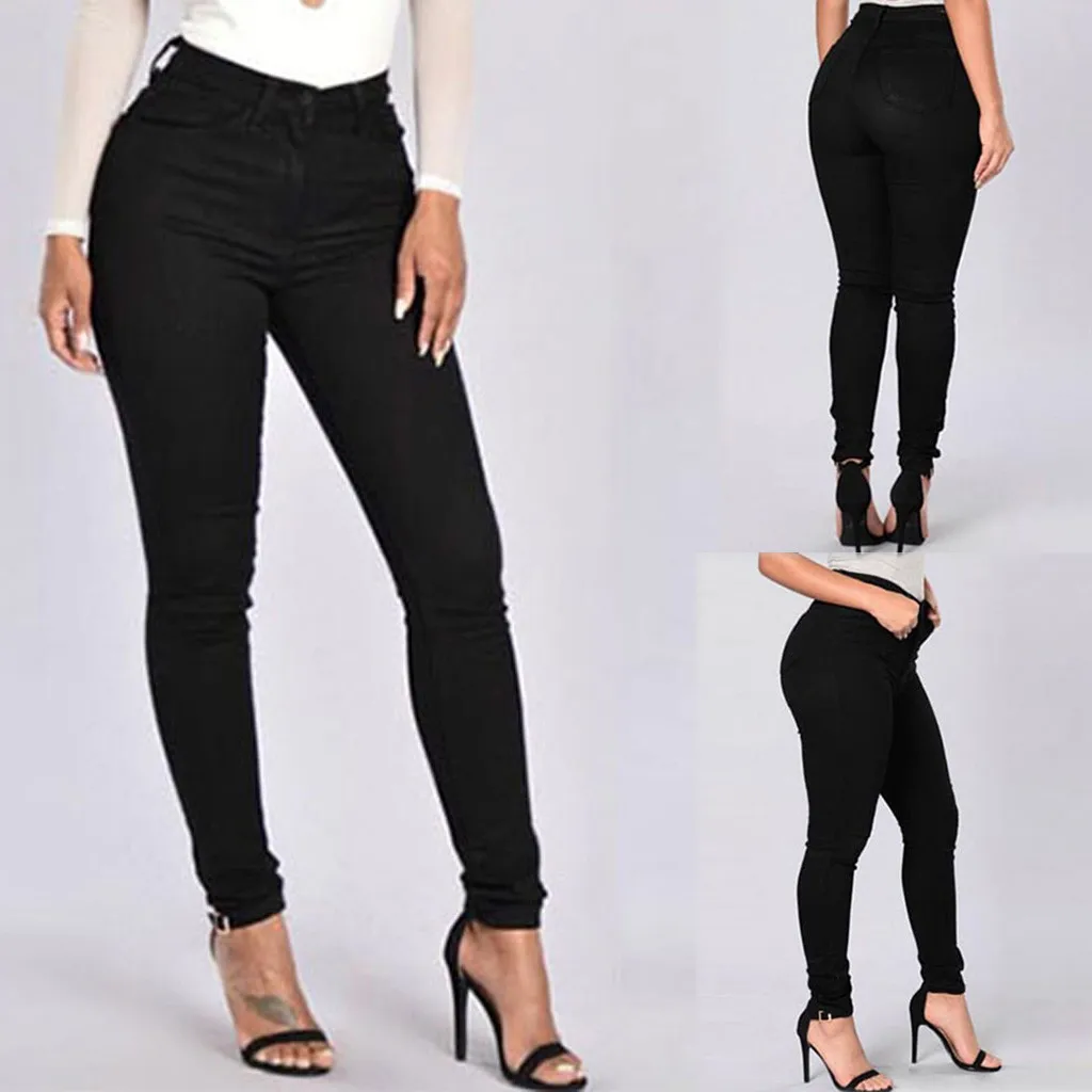 

Fashion Hot Women Denim Skinny Pants Lady High Waist Stretch Jeans Sexy Pencil Jeans Woman Casual Trouses FFT