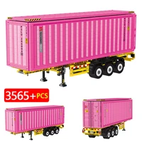 3565pcs city technical simulation heavy container transport truck car building blocks cargo van vehicle bricks toy for children