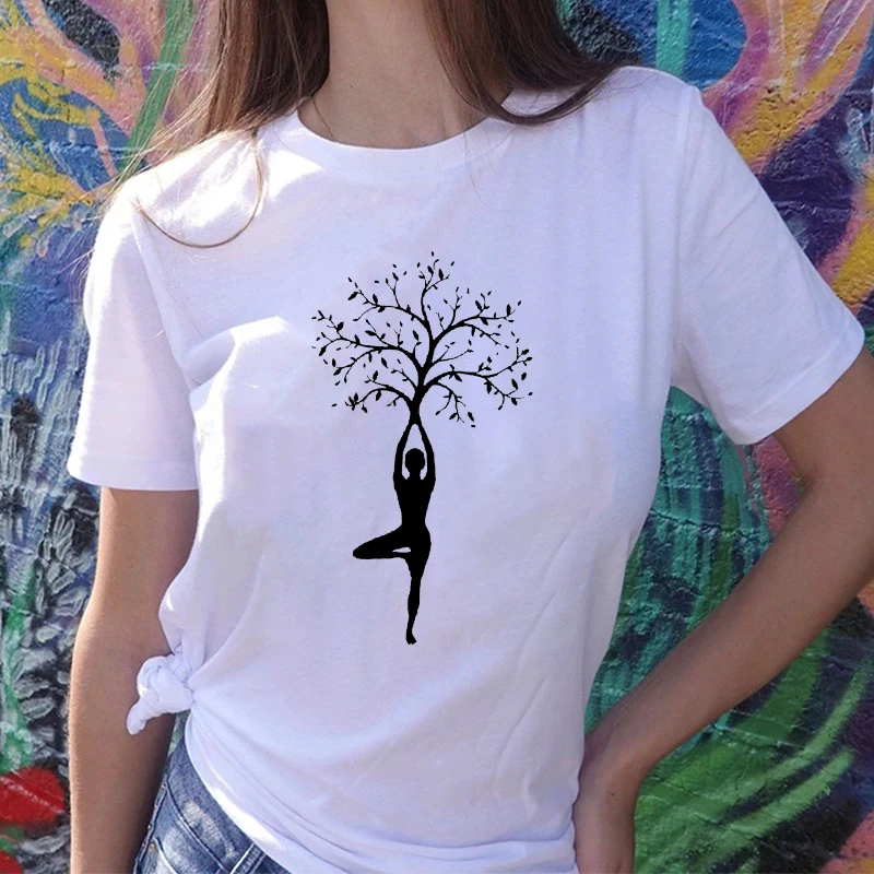 

Yoga Meditation Om India Zen Om Space Tree Women T Shirt Hot Sale Fashion Clothes Summer O-Neck Unisex Top Tee Awesome Shirts