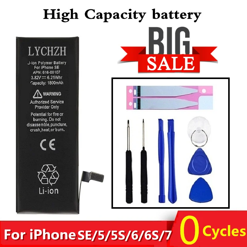 Аккумулятор LYCHZH для iPhone 6S 6 5 SE|Аккумуляторы мобильных телефонов| |