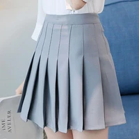 new korean clothes high waist short solid a line skirt anti lil peep half length pleated skirt new arrival 2020 preppy skirts