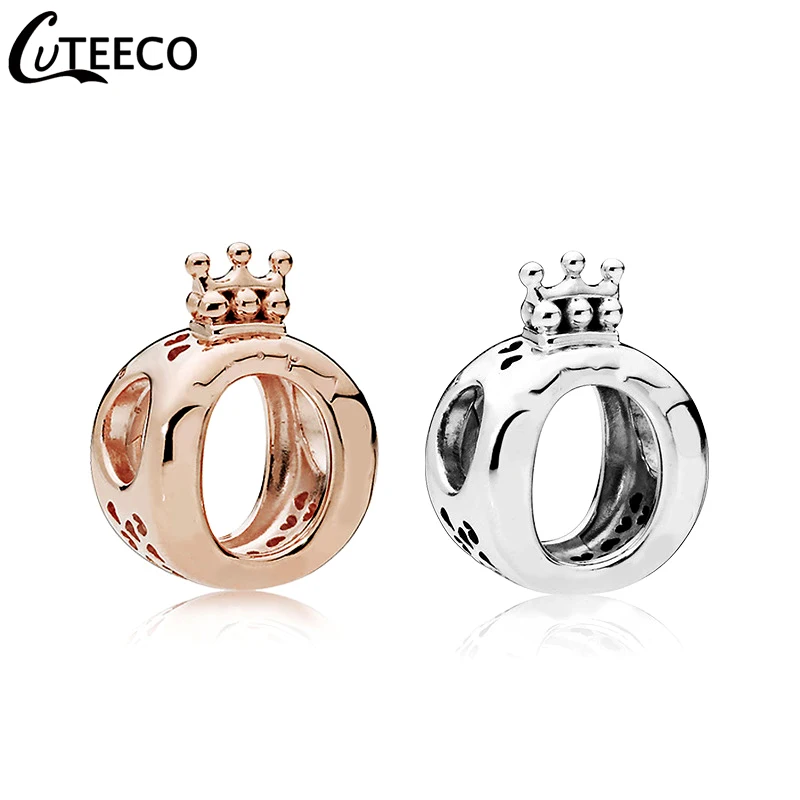 CUTEECO Новые бусины с короной из сплава покрытием подходит для оригинального