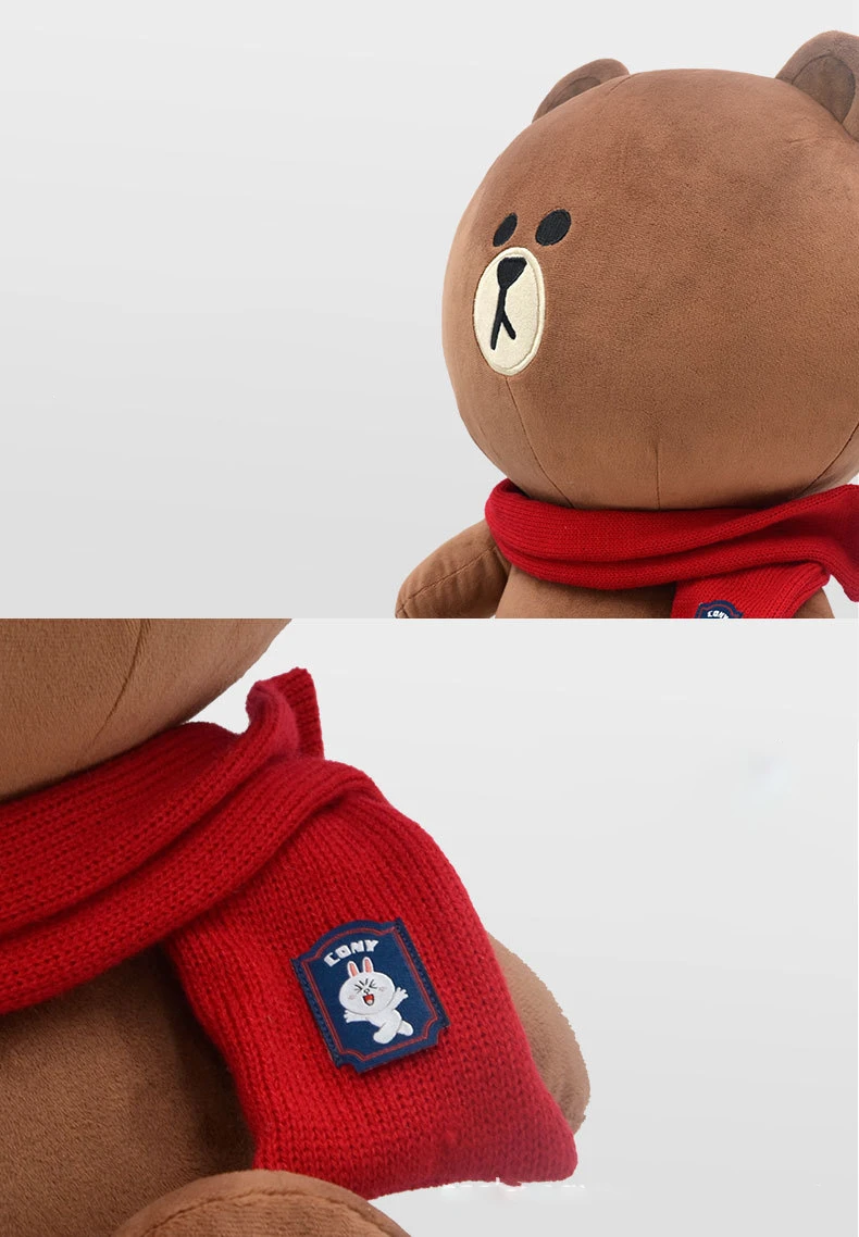 Kawaii Brown Bear Plush Toy Bandai Lovely Stuffed Cony Sally Doll Cartoon Periphery Line Friends Birthday Gift | Игрушки и хобби