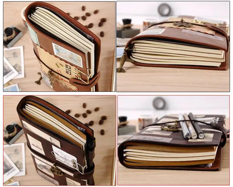 Блокнот планировщик кожаный креативный винтажный дорожный журнал сделай сам