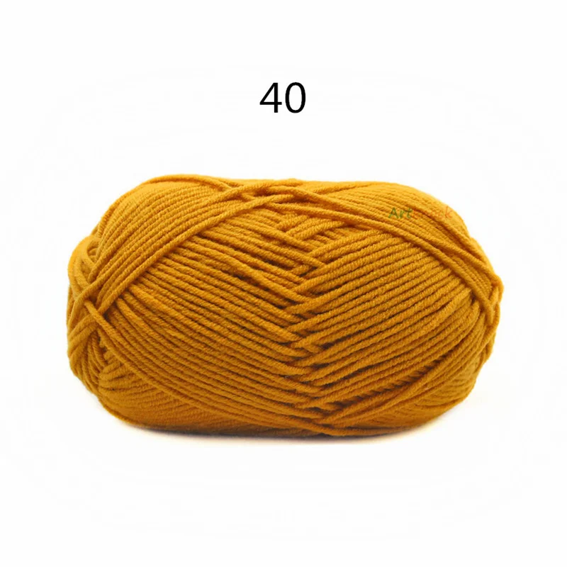 40 30pcs 30 шт. пряжа для вязания крючком 3 мм хлопчатобумажная пряжа Смешанная Ручная Пряжа 4 слоя - Цвет: 40 30pcs