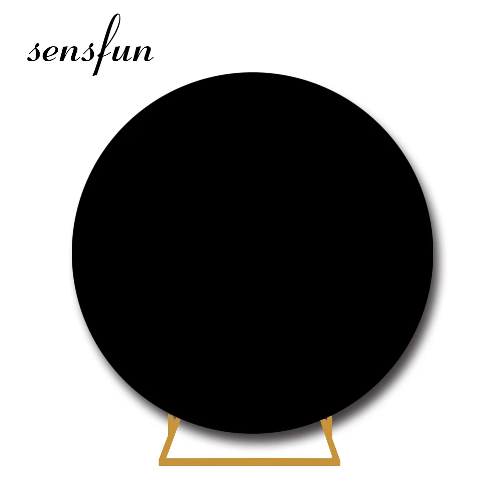 

White Black Baby Blue Pink Solid Color Round Circle Backdrop Portrait Baby Shower Birthday Wedding Party Photography Backgrounds
