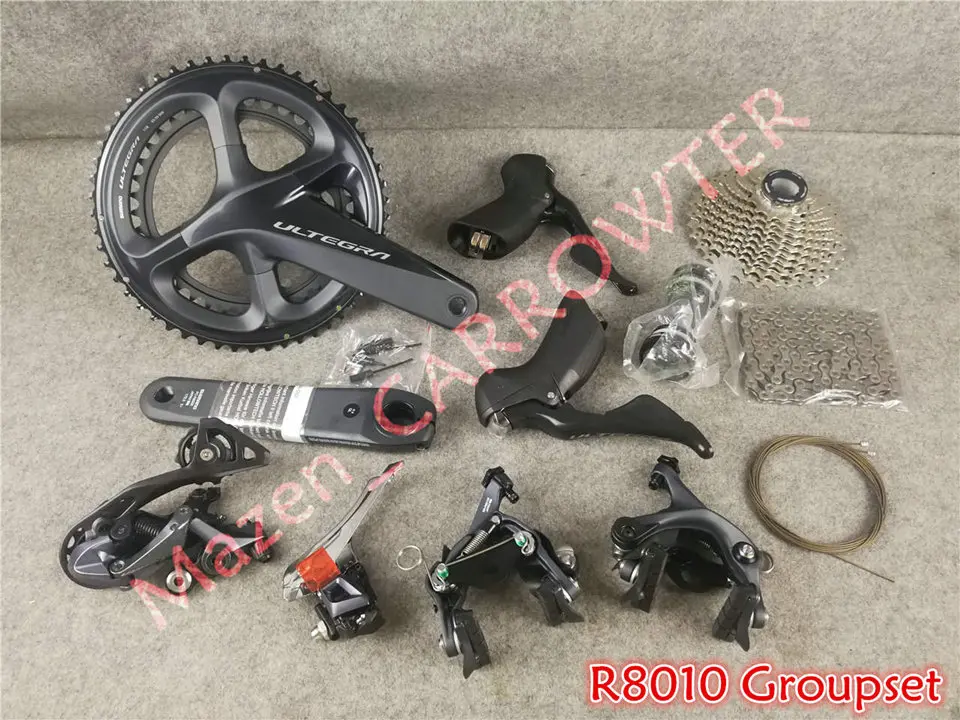 R8010 Groupset NJWH Белый Черный Colnago концепция карбоновые шоссейные рамы руль седло бутылки клетки 50 мм карбоновые колеса A271 ступицы - Цвет: R8010 Groupset