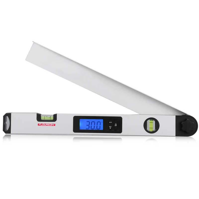 Цвет: желтый Floureon Цифровой Угол Finder Gauge 0-230 градусов линейка транспортира Miltre Angle Finder с ЖК-дисплеем спиртовой уровень - Цвет: Цвет: желтый