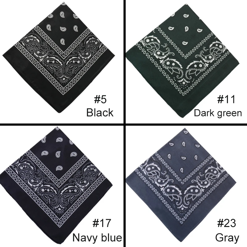 

17KM Bohemian Print Bandana Hair Bands for Girls Women Kids Unisex Square Scarf Turban Headband Hair Accessories