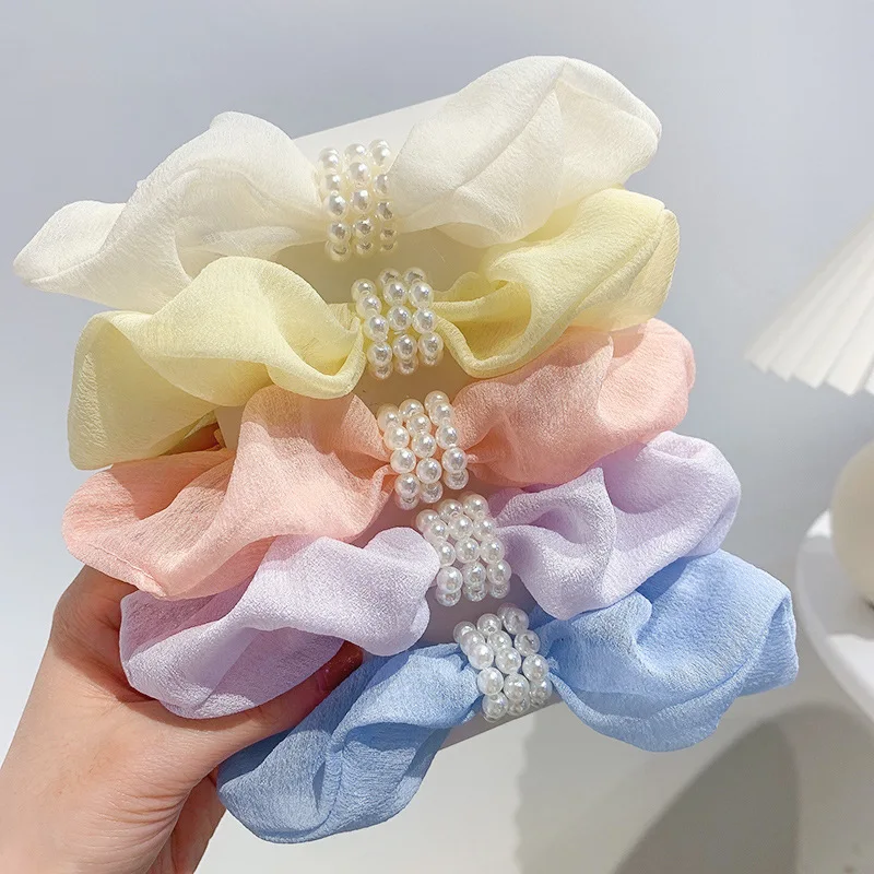 

Little Princess Scrunchies Girls Elastic Hair Bands Children Hair Ring Head Rope Kids Hair Styling Tools Ponytails Headdress