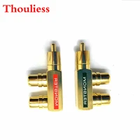thouliess 2 pieces gold plated rca adapter rca audio video splitter plug 1 male to 2 female rca audio connector