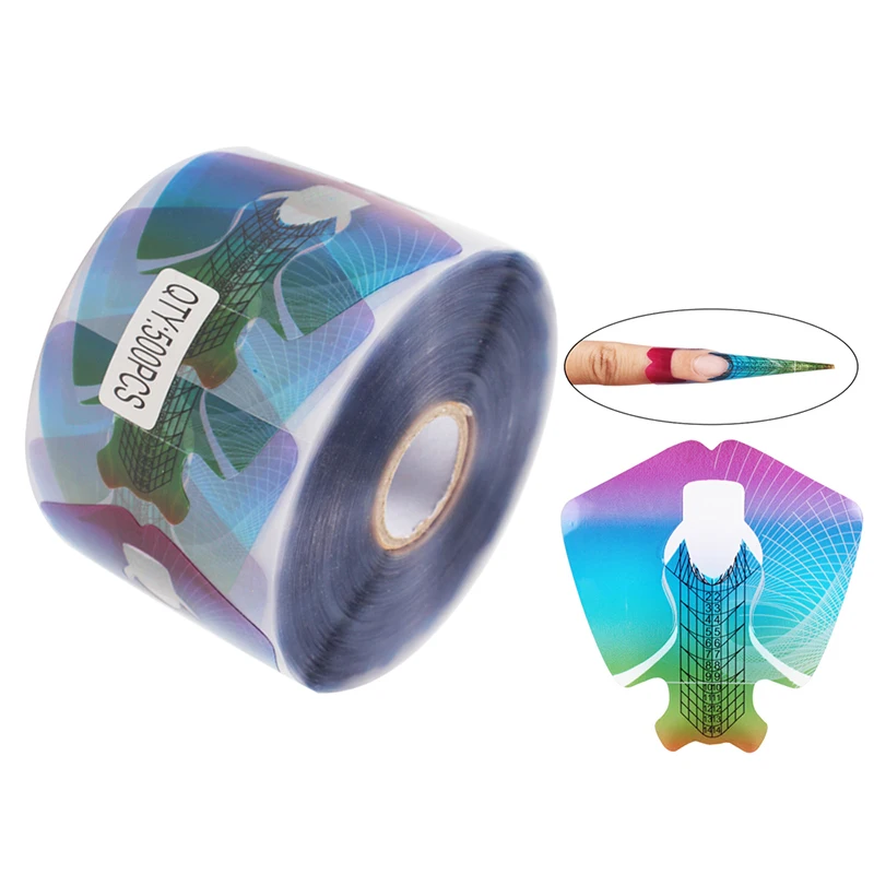 Прозрачная Переливающаяся наклейка для ногтей 100/500 шт./компл. руководство по