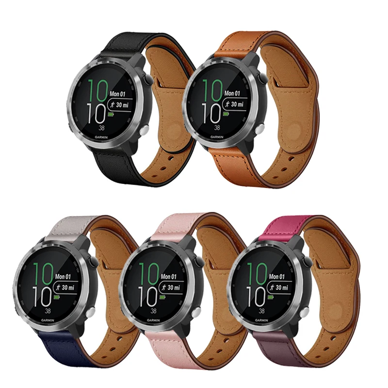 

Высокое качество кожаный ремешок для часов для Garmin Forerunner 245 245 м 645 645 м Смарт-часы repleace браслет на запястье для Вену кв ремень