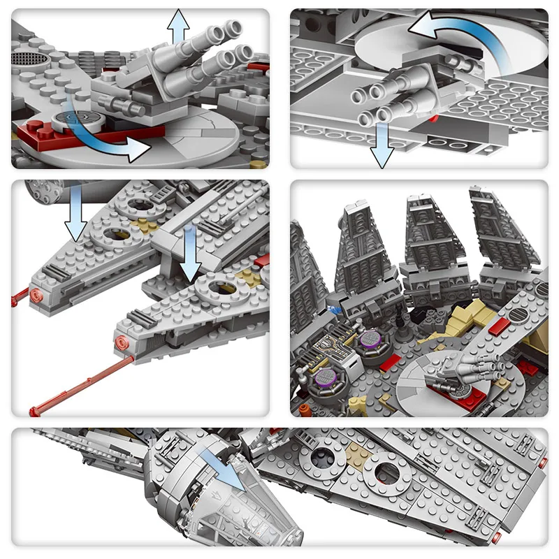 1381PCS Force Awakens Star Set Wars For Millennium 79211 Falcon Figures Model Building Blocks Toys Children Gift | Игрушки и хобби