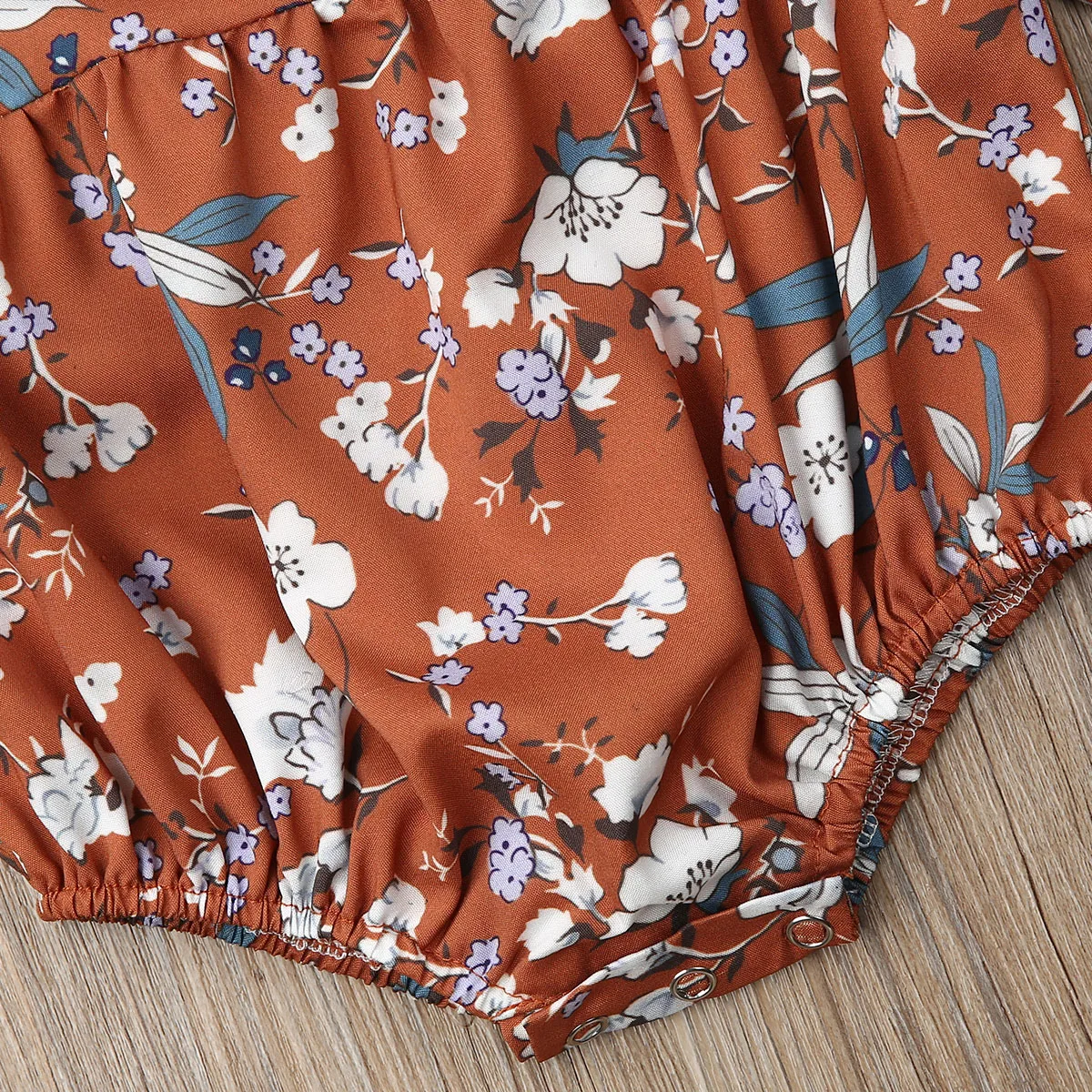 Модный Осенний комбинезон с принтом для маленьких девочек длинными рукавами и