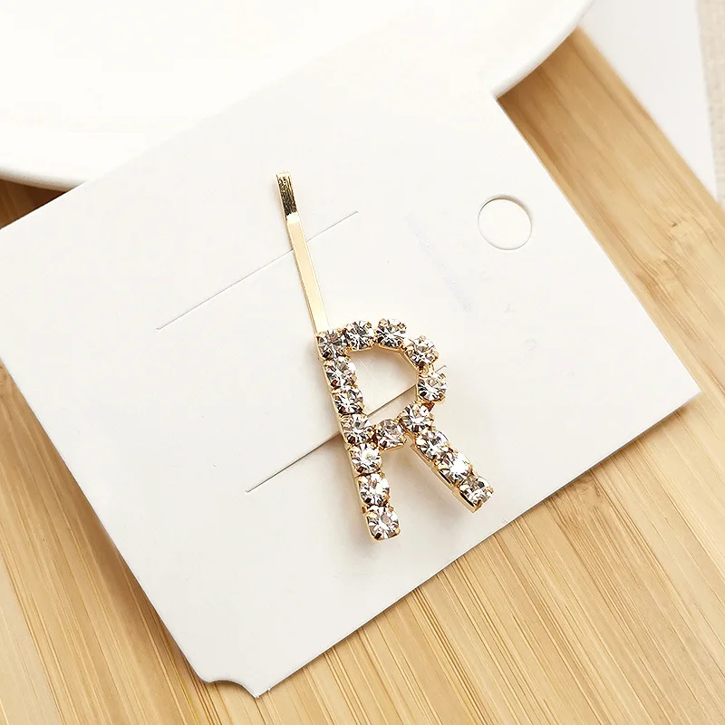 1 шт. блестящие заколки с буквенным принтом хрустальные стразы для волос женские