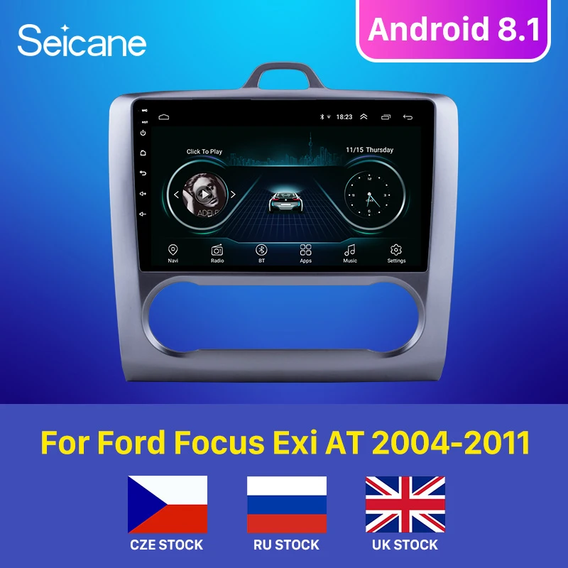 Seicane для 2004 2005 2006-2011 Ford Focus Exi на Android 8,1 2 DIN 9 дюймов gps навигация Сенсорный экран четырехъядерный автомобильный радиоприемник 3g