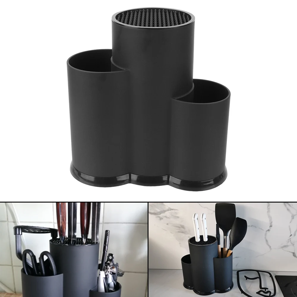 

Knife Block Rice scoop Spoon Storage Box Multi-Function Flatware Drainer Fork Kitchen Organizer Rack Utensil Holder