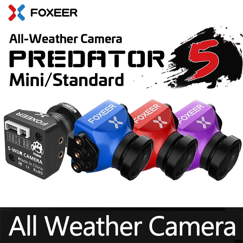 Камера для Foxeer Predator V5 FPV гоночного дрона, мини-камера 16:9/4:3 PAL/NTSC, переключаемая Супер WDR, OSD задержка 4 мс, обновленная PredatorV4 Камера для Foxeer Predator V5 FPV гоночного дрона, мини-камера 16:9/4:3 PAL/NTSC, переключаемая Супер WDR, OSD задержка 4 мс, обновленная PredatorV4