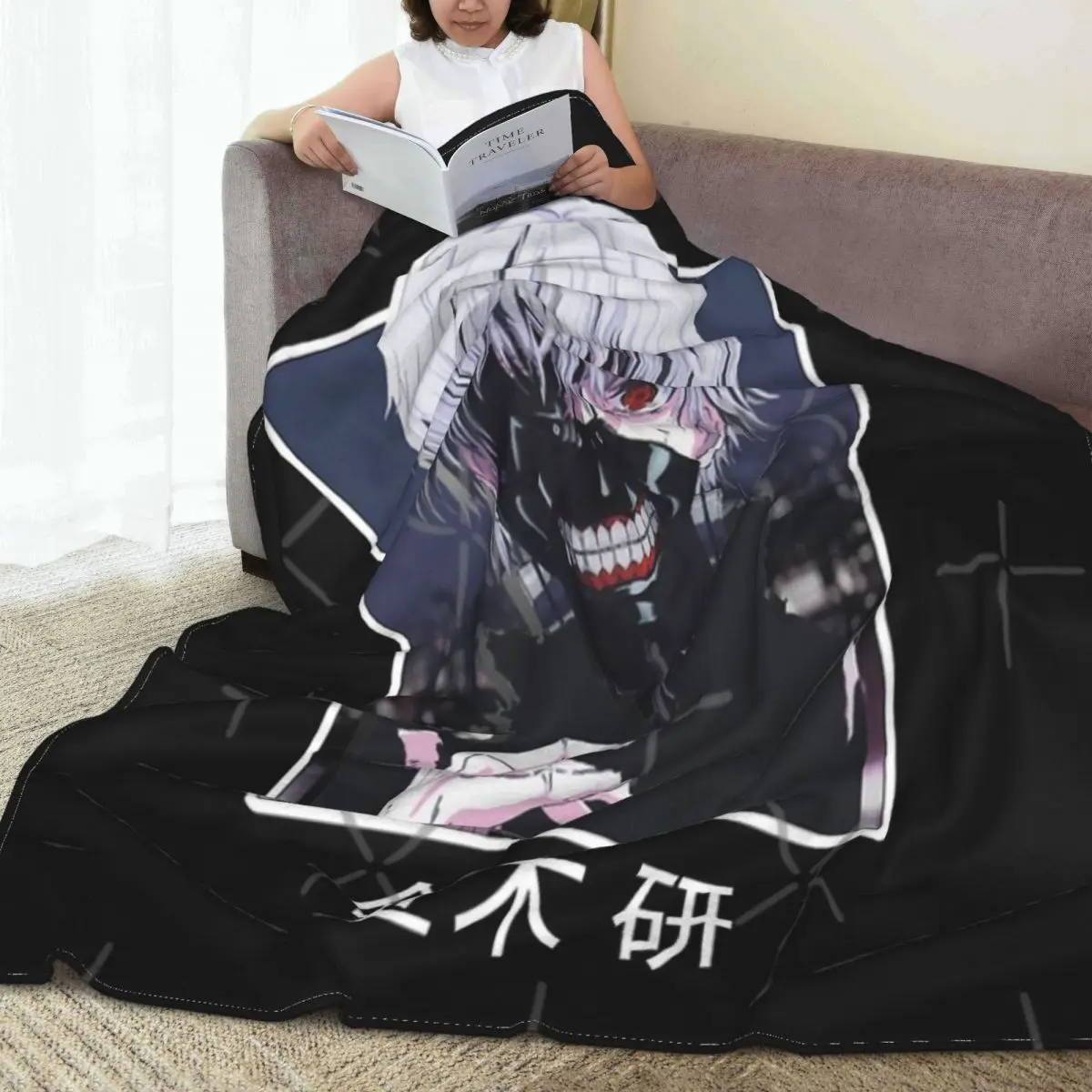 

Kaneki Ken On An аниме City Токийский Гуль одеяло покрывало клетчатое покрывало летнее одеяло покрывала для кровати