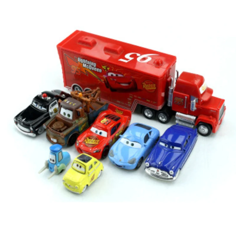 Натуральная Disney Pixar машинки 8 автомобилей подарочный набор Гвидо Супер Марио и
