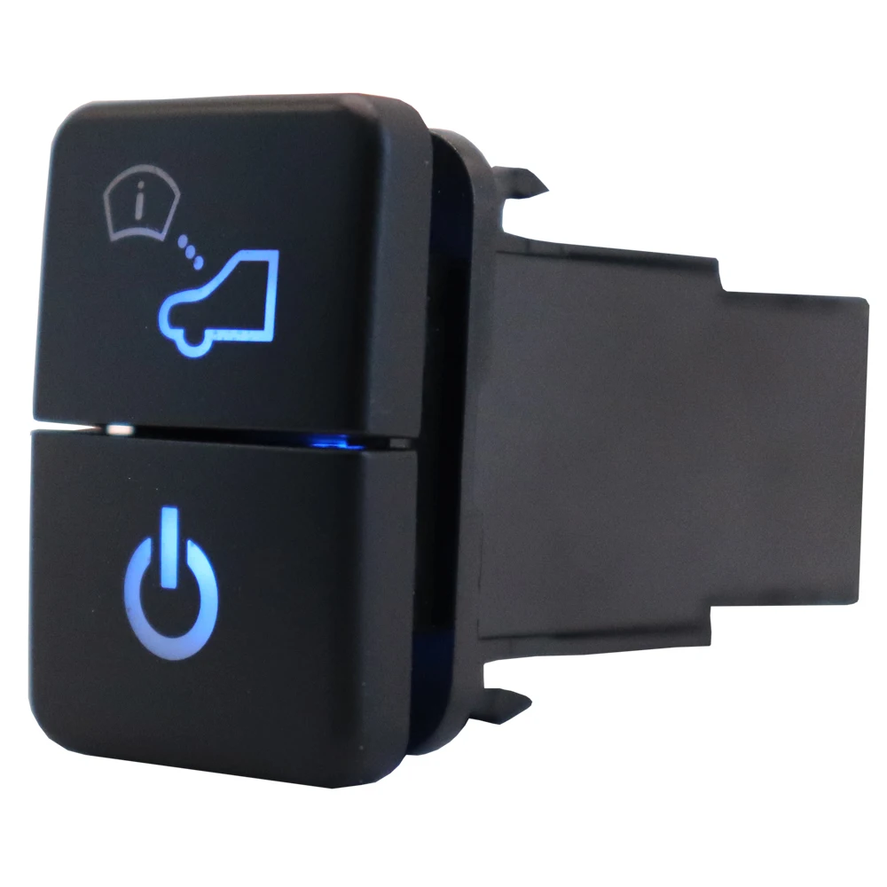 

Двойной кнопочный Переключатель стеклоочистителя/Мощность переключатель 12V ВКЛ-ВЫКЛ синий/зеленый с подсветкой с печатной платой с провод для Toyota 4runner Prado Landcruiser RAV4 Hilux