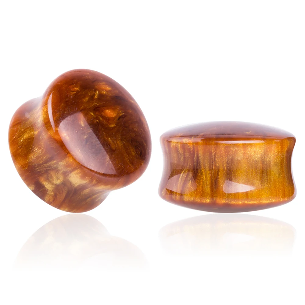 Туннели из смолы с заглушками круглые туннели Для Пирсинга Ушей Модные Акриловые