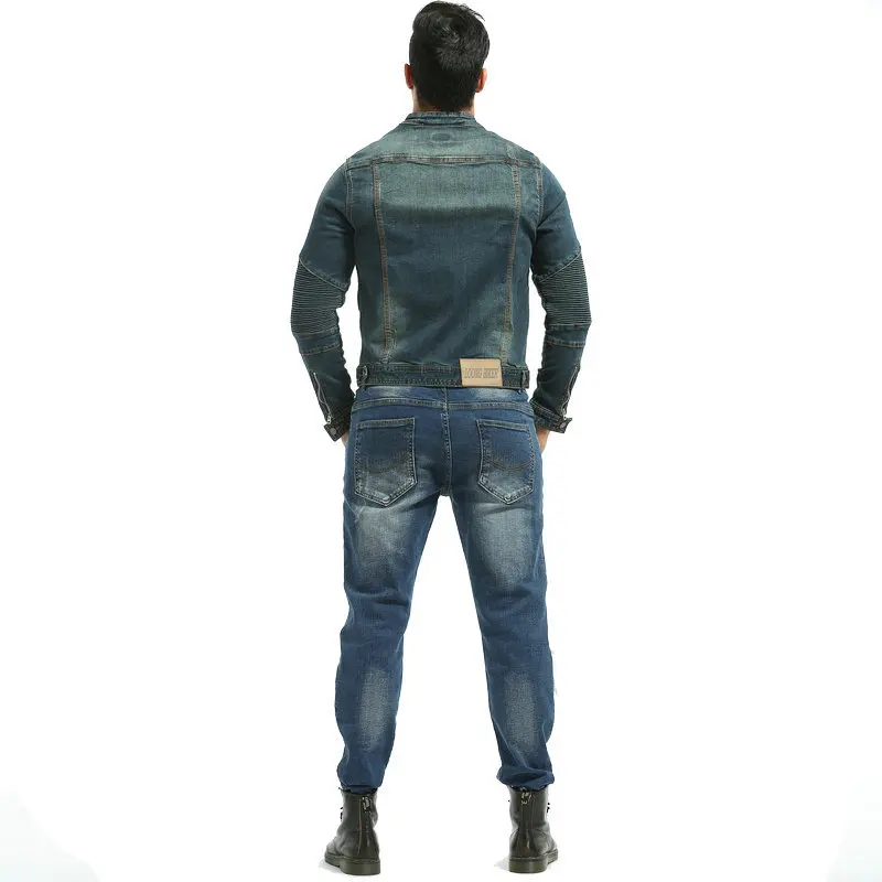 Mens Motorcycle Anti-drop Locomotive Jeans Jacket Racing Riding Knight Cowboy Equipment Seasons Motocross CE Gears Clothes | Автомобили и