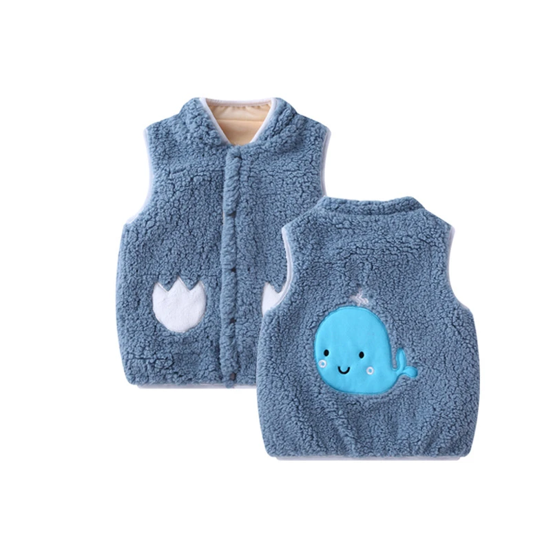 

Autumn Winter Kids Vest 2021 New Fashion Boys Girls Warm Sleeveless Waistcoats Single-breasted Cardigan For Children Outerwear