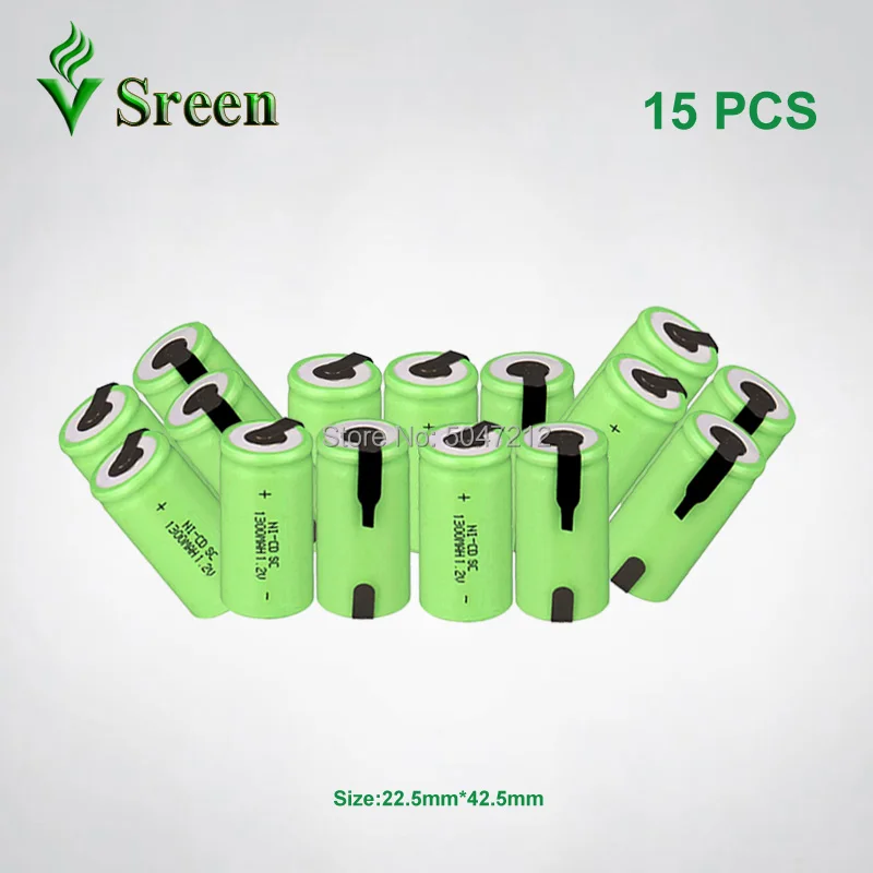 NI-CD 1300mAh SC 1,2 V аккумуляторная батарея DIY to Subc перезаряжаемые пакеты батарей электронный аккумулятор с никелевым листом