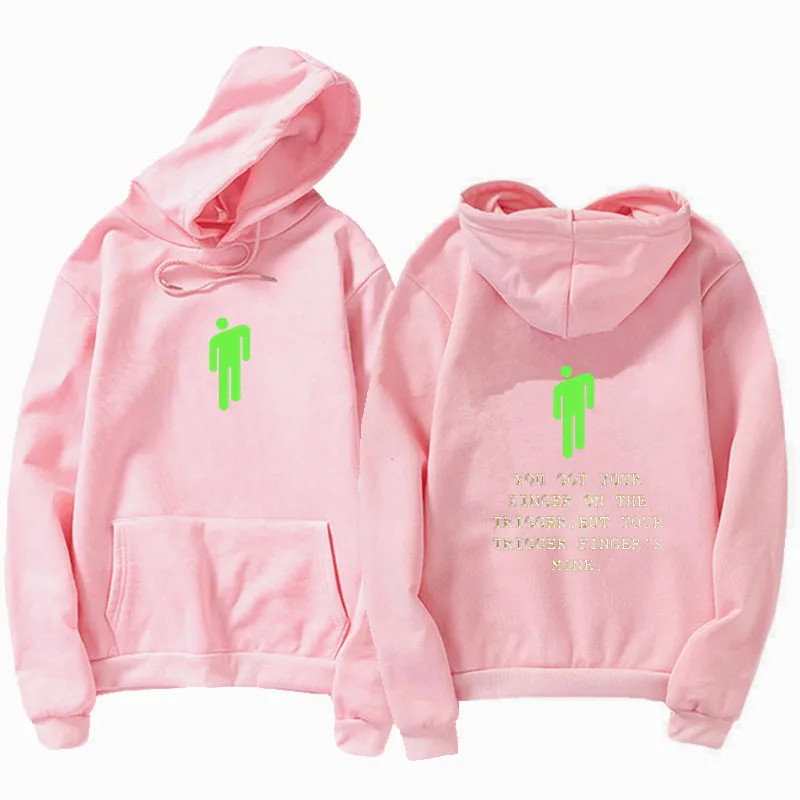 pink 2 Новинка, толстовка Billie Eilish, Толстовка Harajuku, женская,, плюс бархат, круглый вырез, пуловер, толстовка, XL, уличная Толстовка - Цвет: pink 2