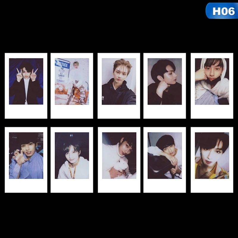 

10pcs/set KPOP SEVENTEEN Photo Card Album K-POP Self Made Paper Cards Autograph Photocard