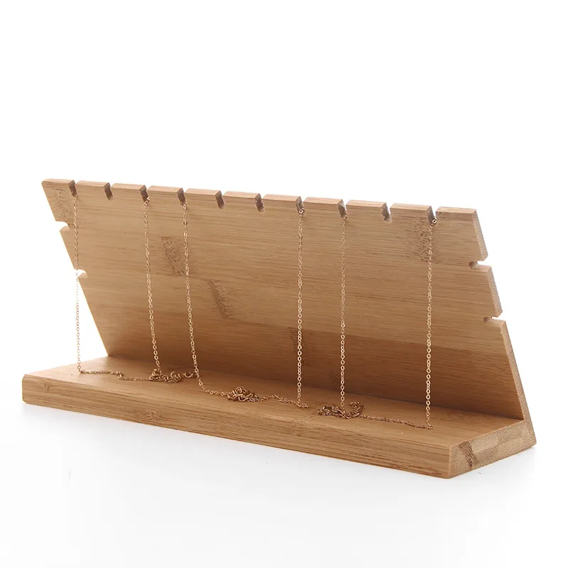 Подвесной Держатель для ожерелья из бамбука черный/белый/бежевый цвета