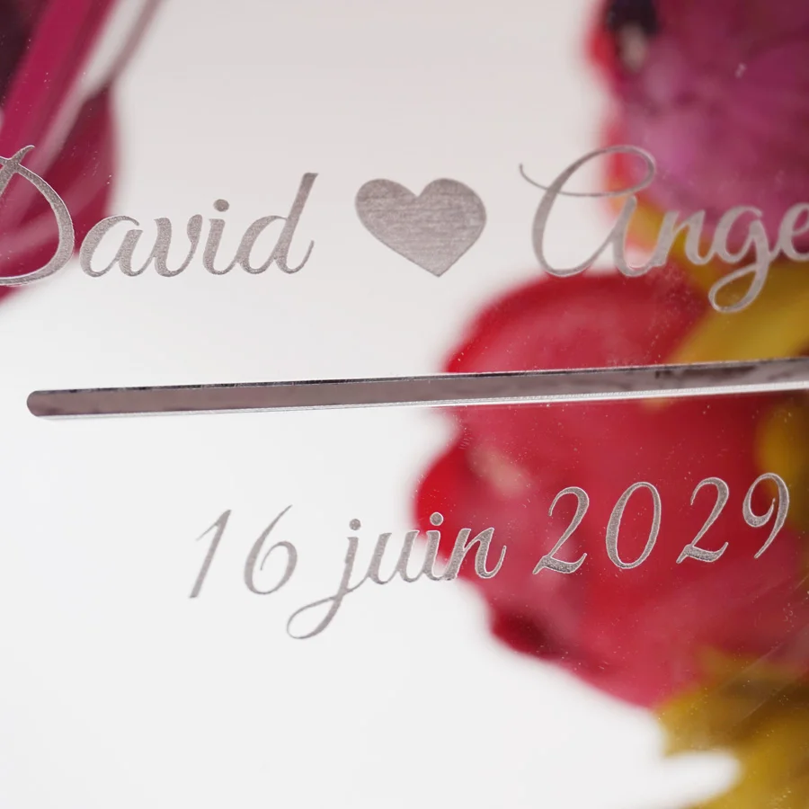 Пользовательское свадебное зеркало круглой формы с крышкой для губ длинным