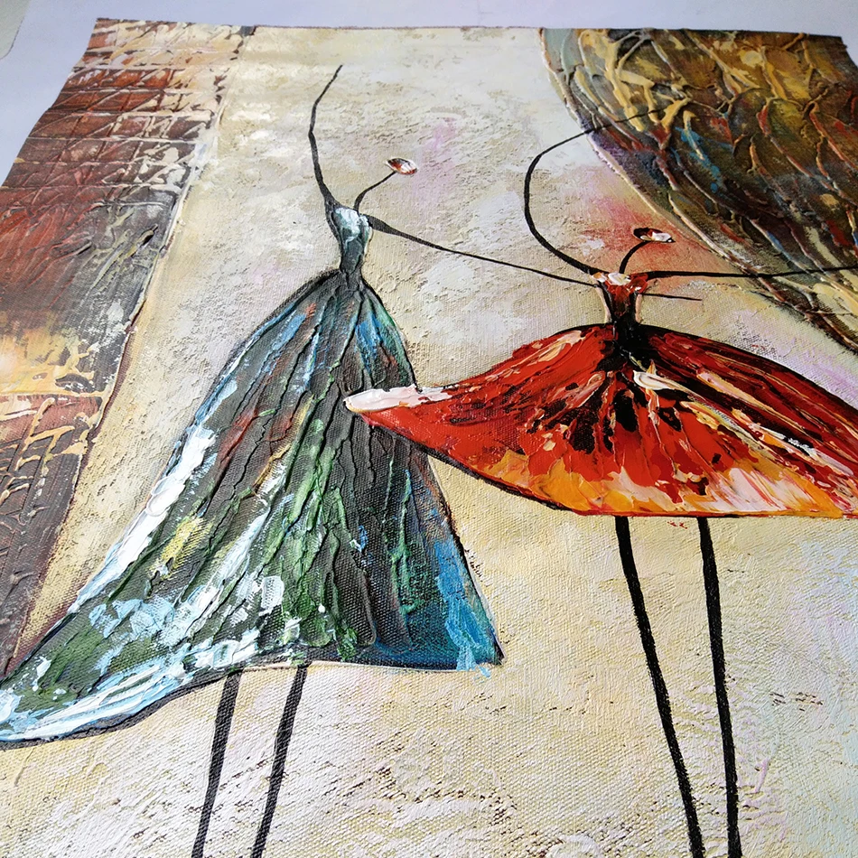 

Unframed 3 Panel Handpainted Ballet Dancer Abstract Modern Wall Art Picture Home Decor Oil Painting On Canvas For Bedroom