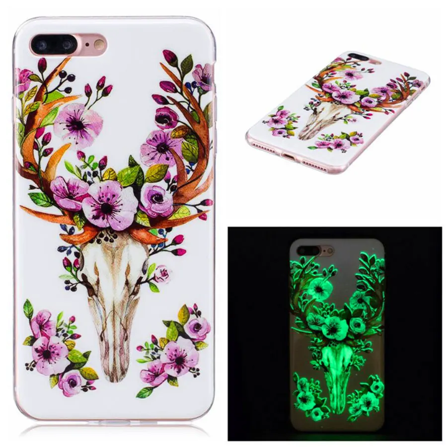 

For iPhone 11 Pro XS MAX XR X Plus Funny Night Luminous Case Cover Lifelike Soft TPU Shell Case For iPhone 6 7 8 6s