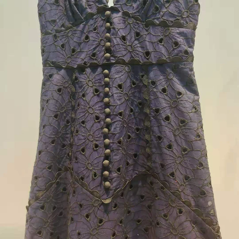 

TWOTWINSTYLE Sexy Printed Embroidery Sling Dress For Women V Neck Sleeveless High Waist Summer Dresses Female 2021 New Fashion