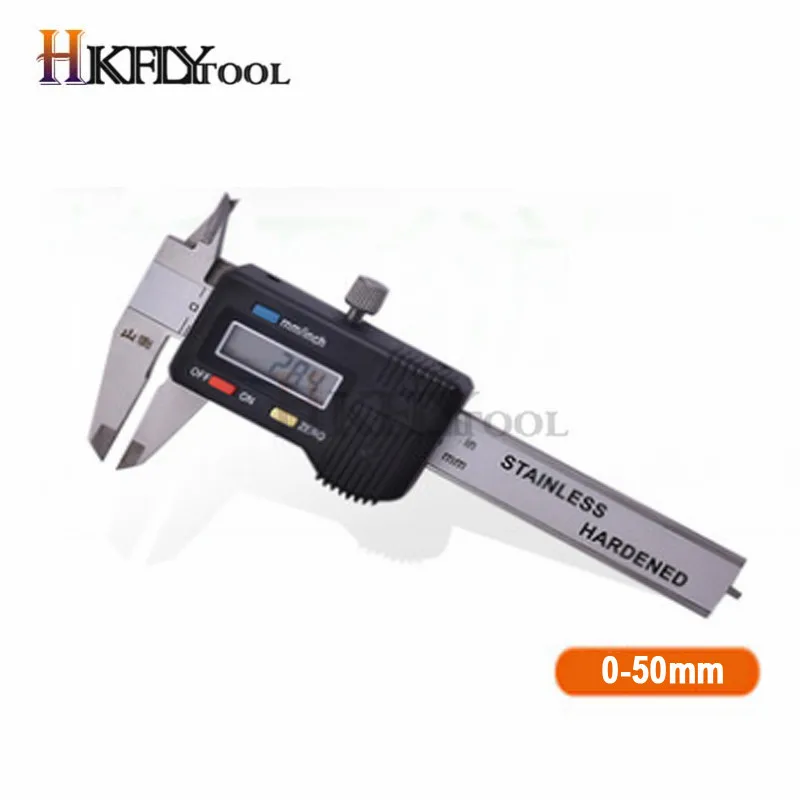 0-50mm Stainless Steel Digital Caliper mini Pocket 50mm 70mm 100mm Thickness Gauge Electronic Vernier Caliper Slider Caliper Gem Tool - Цвет: 0-50mm