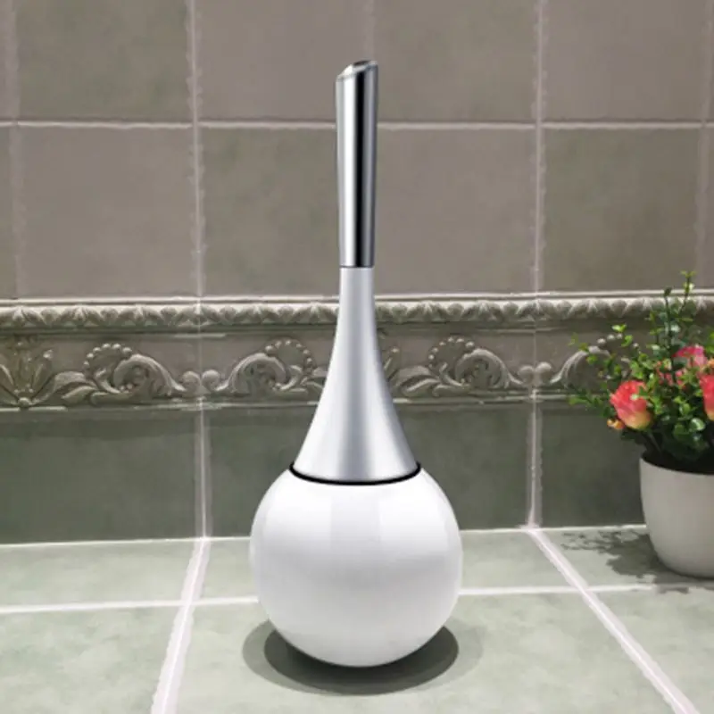 

Creative Toilet Brush Holder Set Bathroom WC Scrub Cleaning with Stainless Steel Base Washroom Tool