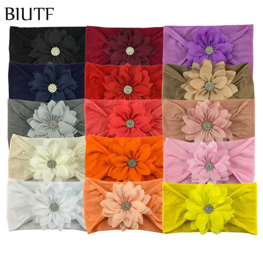 20 шт./лот Детская повязка на голову Широкая мягкая эластичная нейлоновая с 9 см