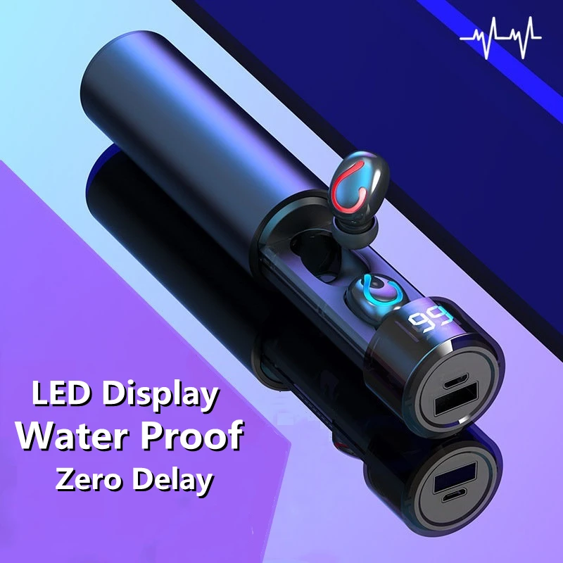 

Q67 Bluetooth 5.0 Wireless Earphone TWS Sport Headphones Handsfree Earhook Headset in-Ear Earphones For iPhone Xiaomi HUAWEI