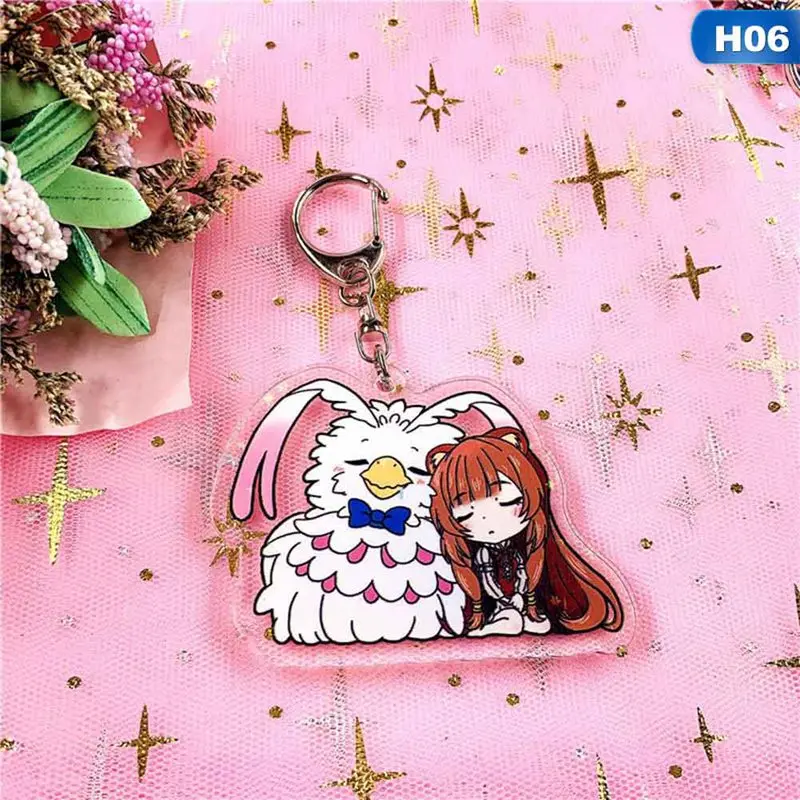 Японский аниме Tate no Yuusha no Nariagari Raphtalia Fillo акриловый брелок в виде фигуры кулоны коллекция милый Подарочный Брелок для ключей - Цвет: 6
