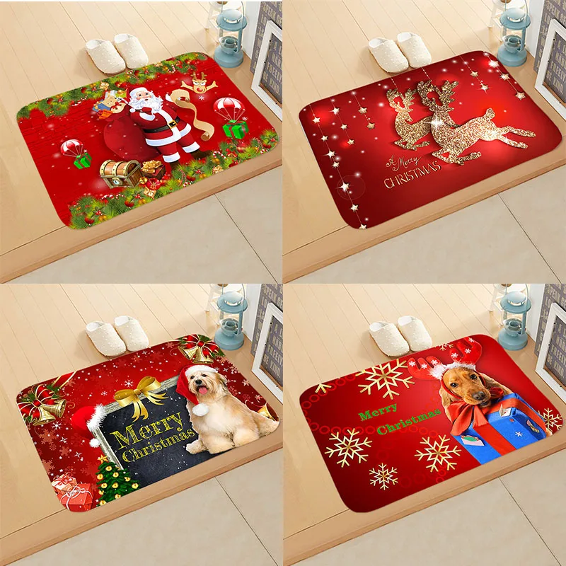 

Merry Christmas Door Mat Santa Claus Outdoor Carpet Merry Christmas Decorations For Home Xmas Party Favors New Year